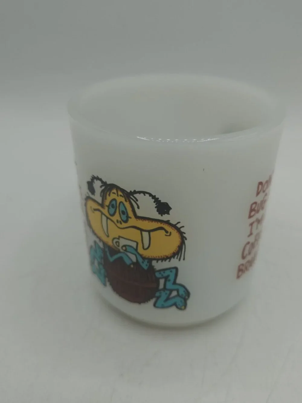 Glasbake milk glass mug 